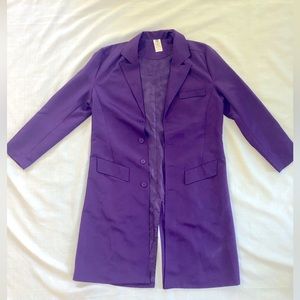 COPY - Spirit Halloween purple trench coat Adult Medium